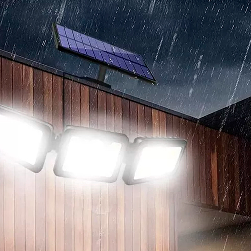 LUMINARIA DE PARED SOLAR<br /> NORWAY 5W Luminaria triple LED de Pared Exterior con Panel Solar Norway 5W