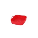 MOLDE CUADRADO DE SILICONA PARA FREIDORA 20CM MULTICOLOR