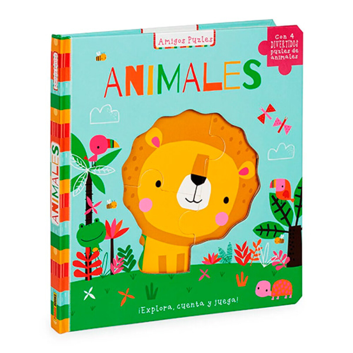 Libro Infantil Animales con Puzzles de Piezas Grandes 