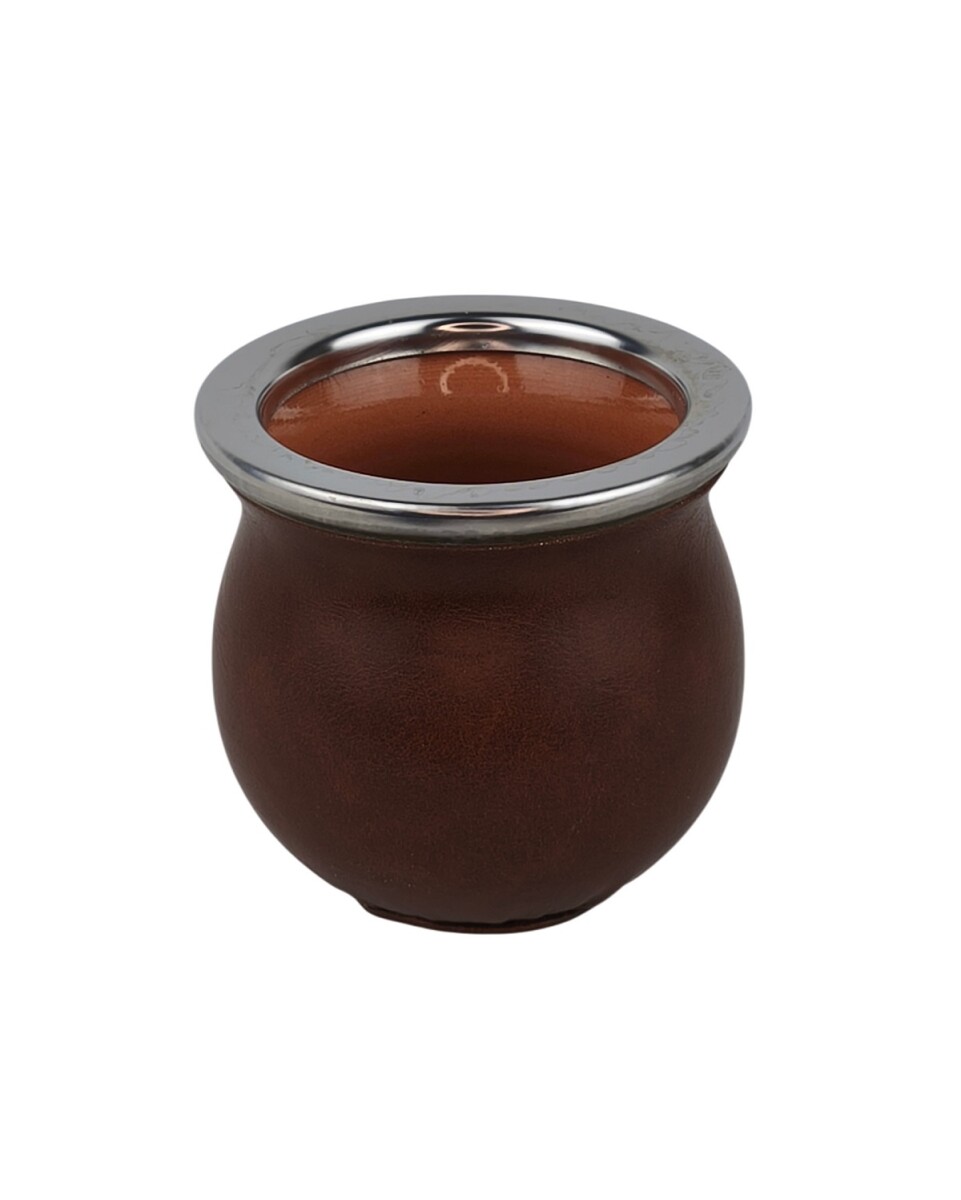 Mate ceramica forrado chico - Marrón 