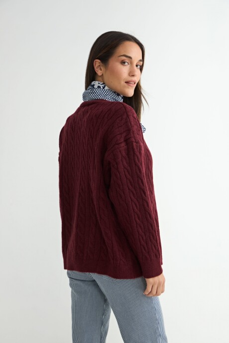 CARDIGAN LITZIA BORDO