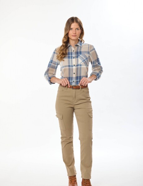 PANTALÓN CARGO SKINNY Beige