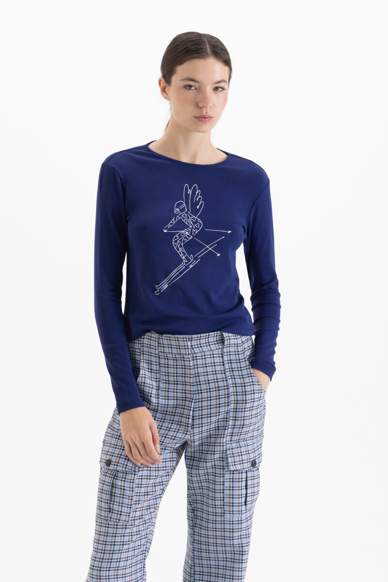 REMERA SKI Azul