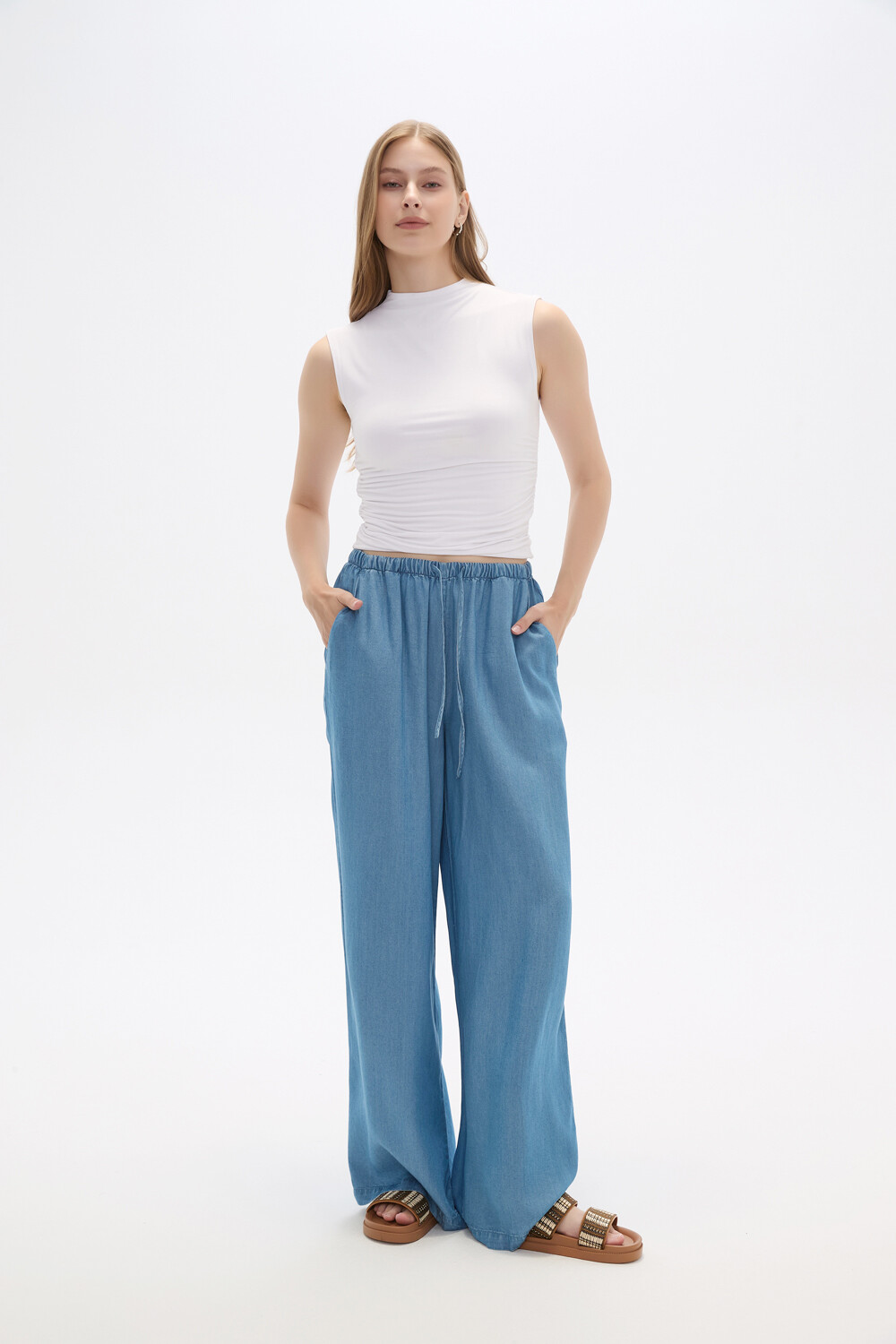 Pantalon Melb Azul Medio