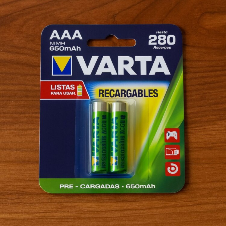 PILAS AAA VARTA RECARGABLES 650mAh PILAS AAA VARTA RECARGABLES 650mAh