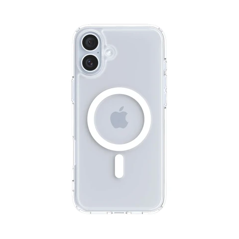 Spigen Funda Crystal Hybrid MagFit iPhone 16 - White Spigen Funda Crystal Hybrid MagFit iPhone 16 - White