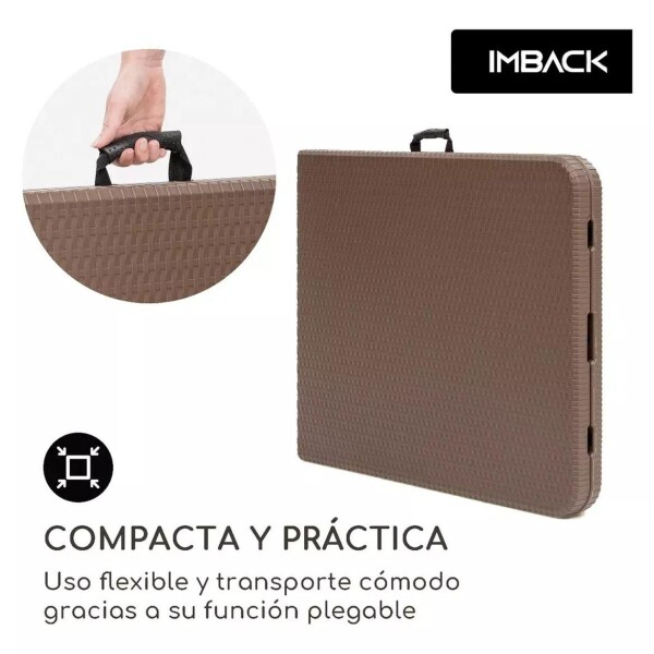Mesa Plegable 1.80 M Juego Jardin Plastico Simil Rattan Pvc Con Boton De Seguridad Plegable Feria Imback Mesa Plegable 1.80 M Juego Jardin Plastico Simil Rattan Pvc Con Boton De Seguridad Plegable Feria Imback