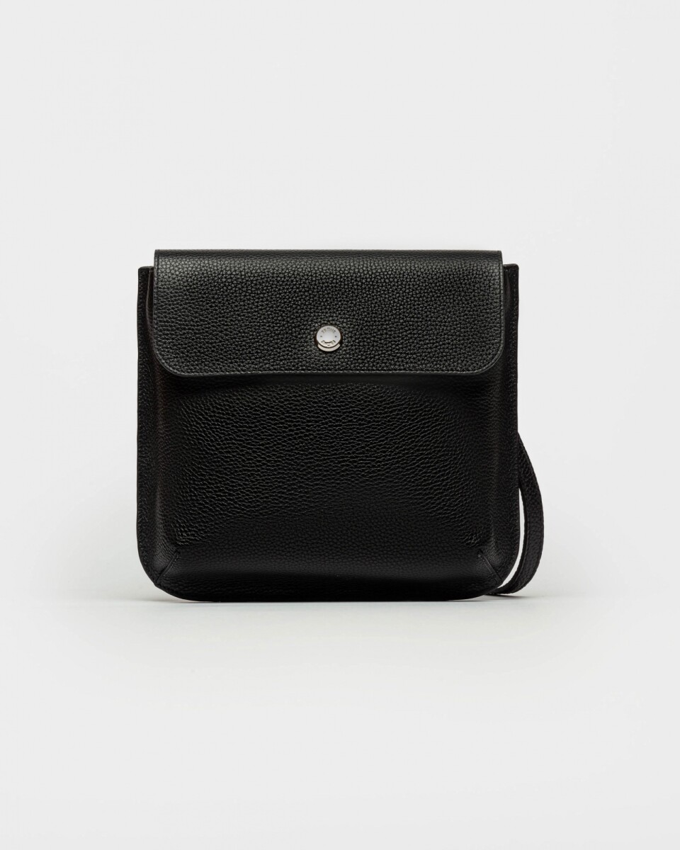 Morral Liana En Cuero Graneado - Negro 