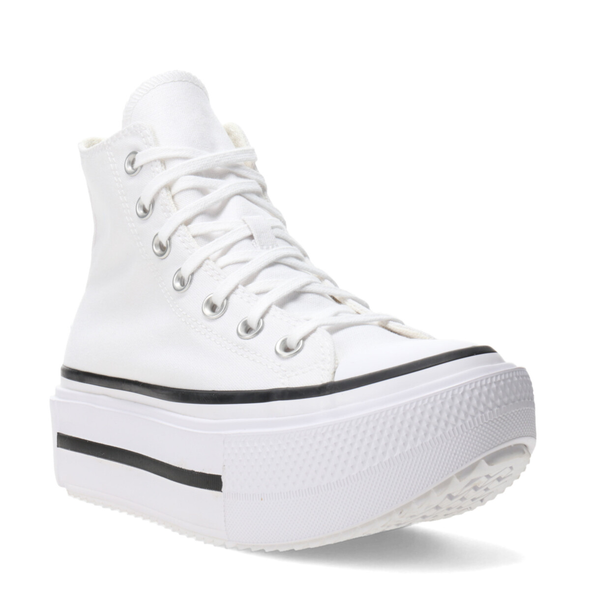 Championes Unisex Converse Ctas Lift Double Stack HI - Blanco - Negro 