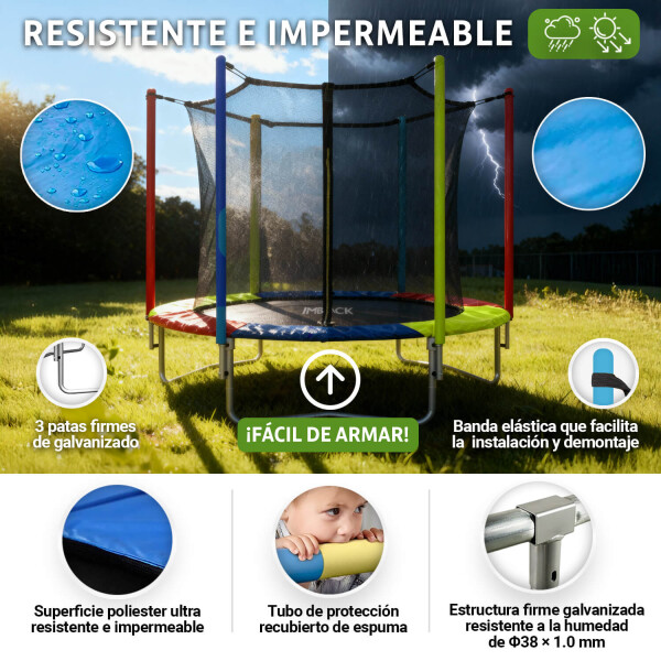 Cama Elastica 1.83 M Trampolin Saltarin Niños Adultos Grande Con Red Proteccion Imback Multicolor Cama Elastica 1.83 M Trampolin Saltarin Niños Adultos Grande Con Red Proteccion Imback Multicolor