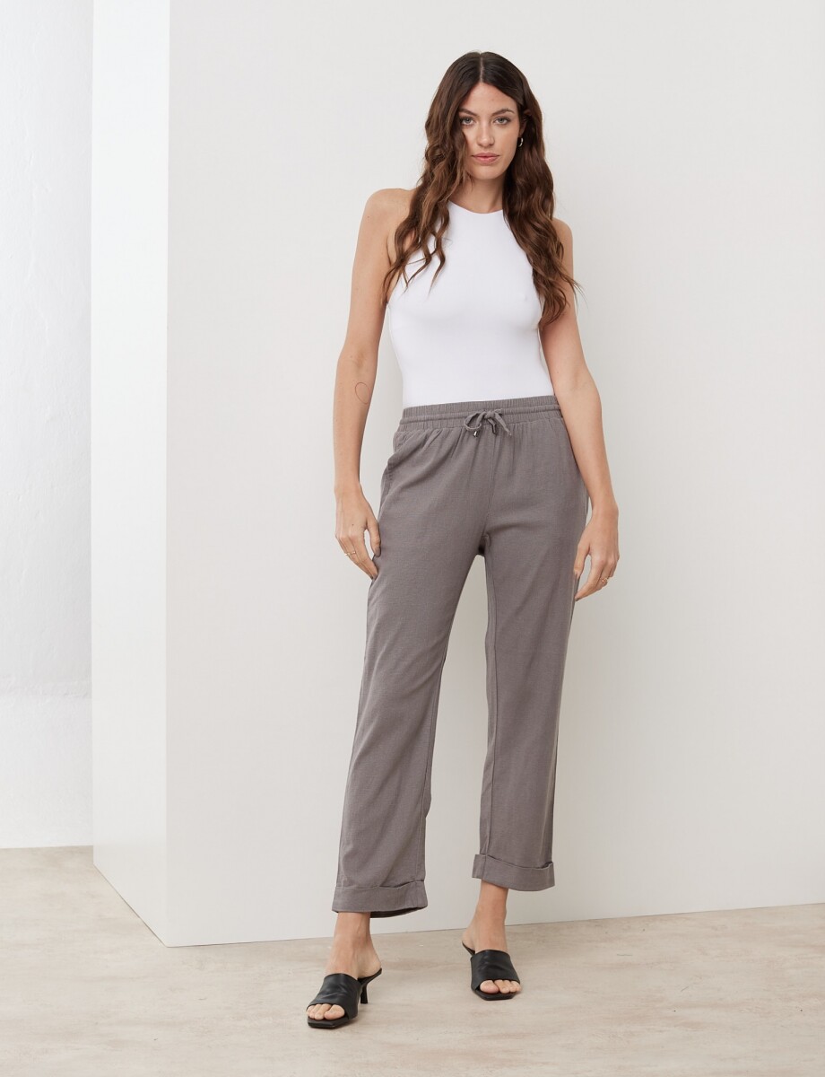 Pantalon Lino - Gris Oscuro 