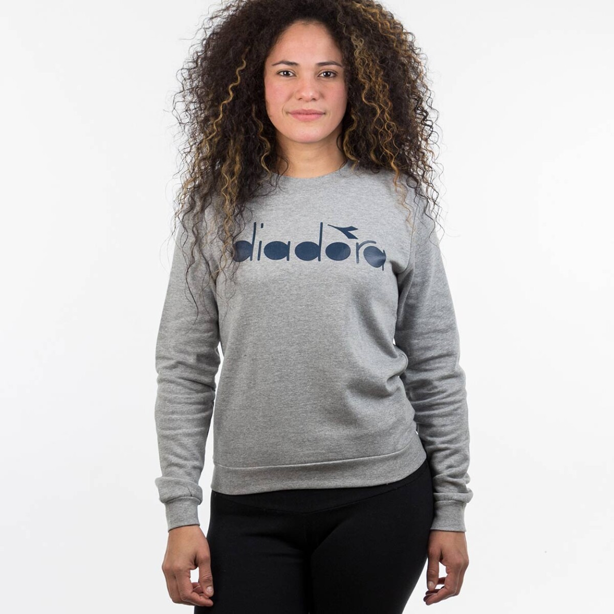 Diadora Buzo Ladies Crew Neck Sweater With Print Grey - Gris 