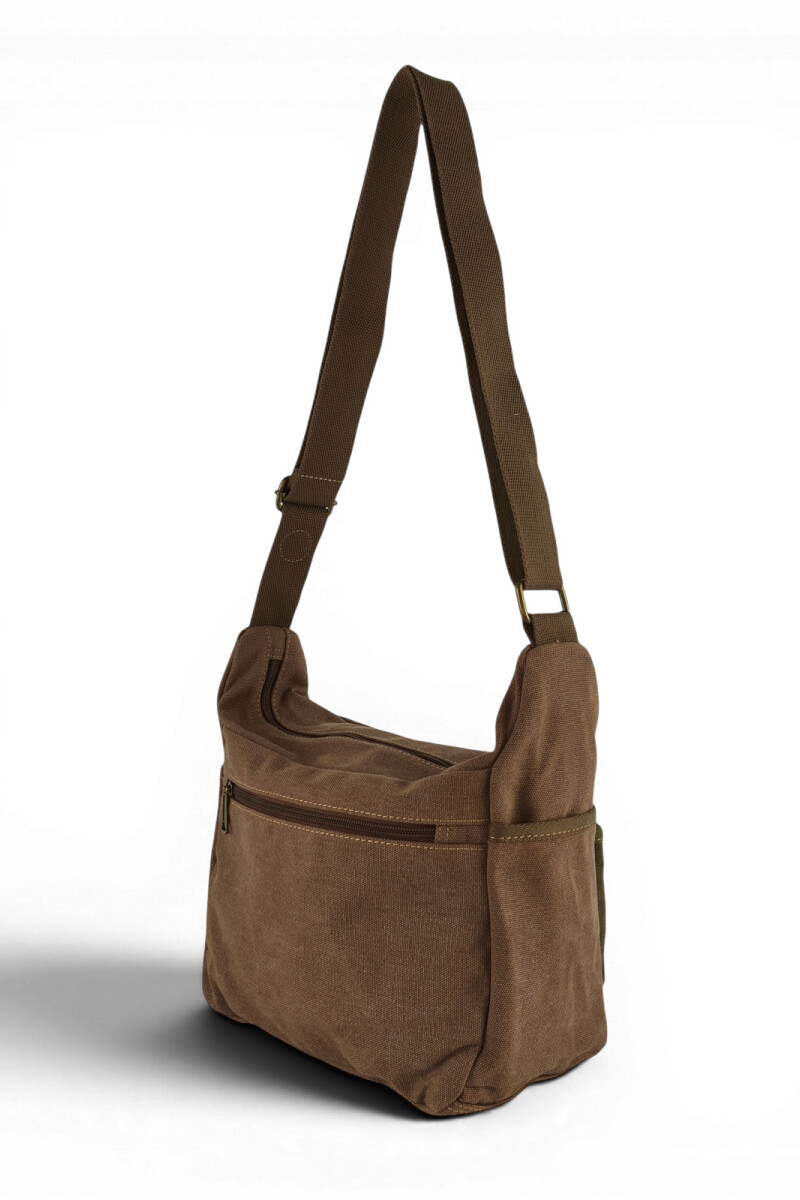 Bolso morral mensajero Marrón