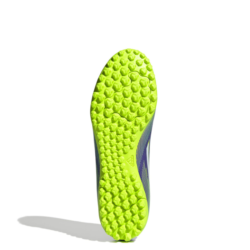 Championes de Fútbol 5 Unisex Adidas F50 Club Púrpura - Blanco - Amarillo Limon