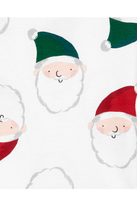 Pijama dos piezas de algodón, pantalón y remera, diseño navideño. Talles 6-8 Sin color