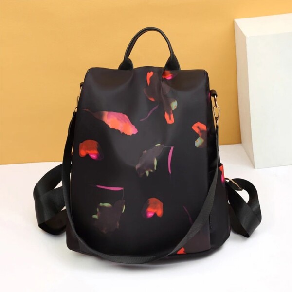 Mochila Antirrobo Cartera Mujer Impermeable Bolso Dama Color Variante Flores