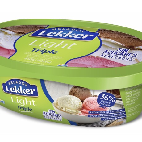 HELADO LIGHT TRIPLE 900ML LEKKER HELADO LIGHT TRIPLE 900ML LEKKER