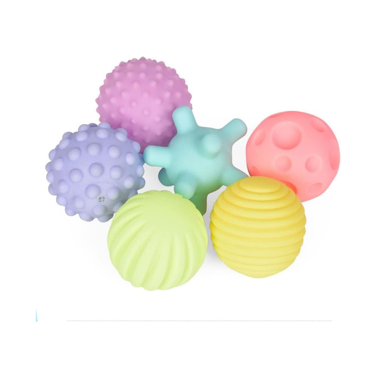 Pelotas sensoriales Montessori para bebé color pastel 