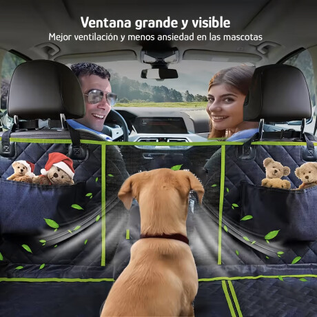 Cubre asiento protector auto universal para mascotas Negro/verde