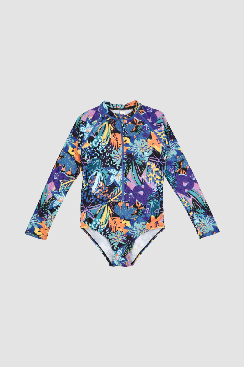 Manga larga surf bingo 2-16a Neon flowers