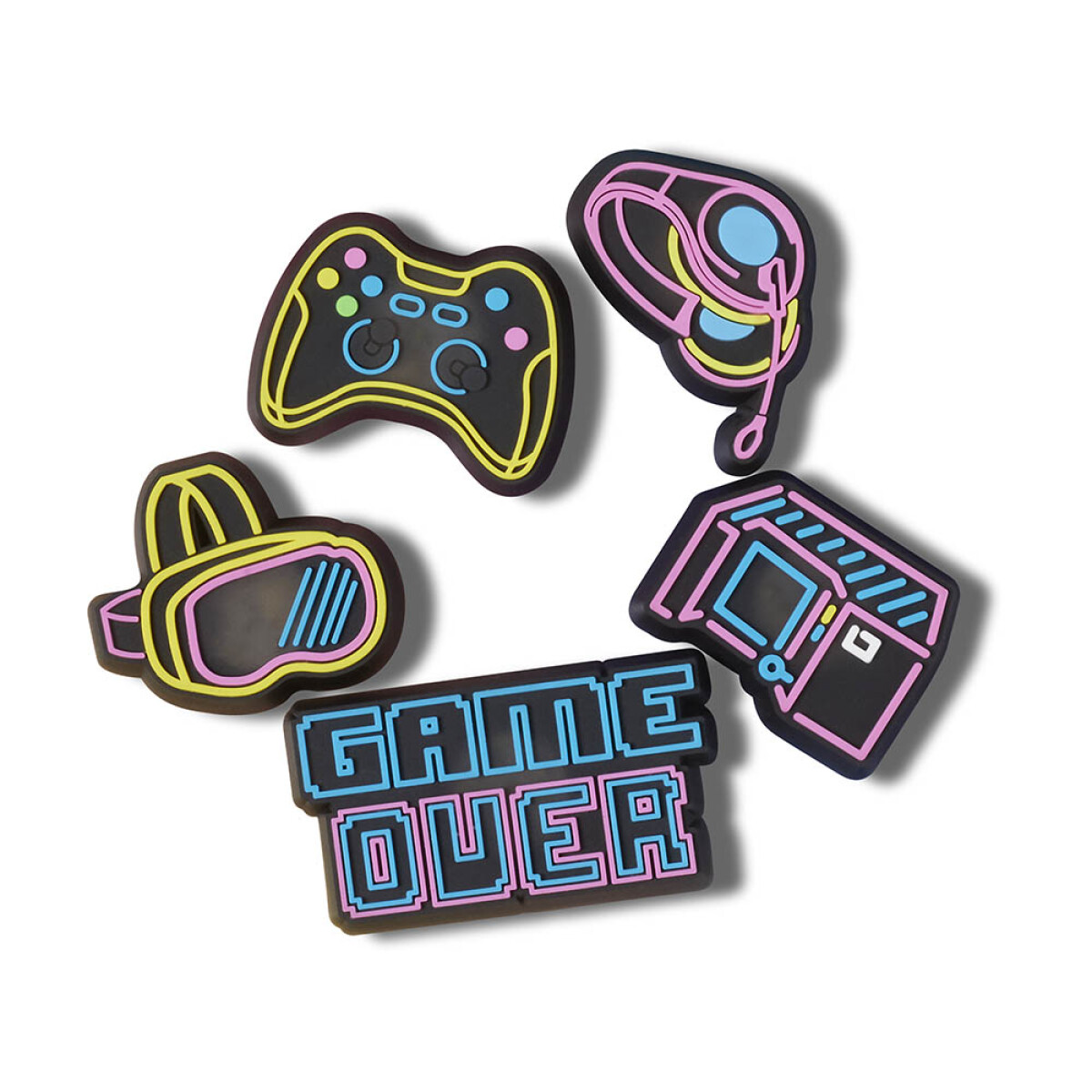 Jibbitz Lights Up Neon Gamer Pack 5 