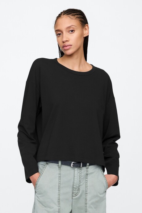 Remera Manga Larga Mujer True Black V2