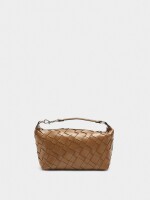 Bolso De Mano Trenzado camel