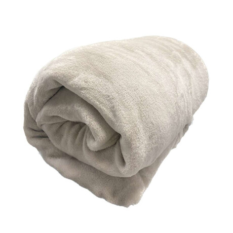 Frazada Flannel 1 Plazas Home Class 150 x 240 cm Beige