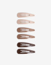 Horquillas Set Acrilico Set De Hebillas Tic Tac - Marron Beige