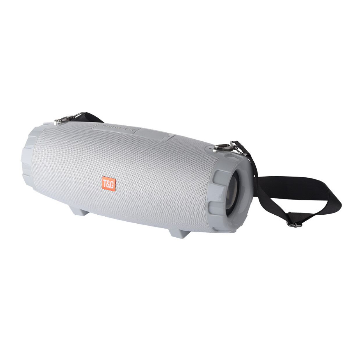 Parlante portátil bluetooth TG526 cilindro horizontal gris 