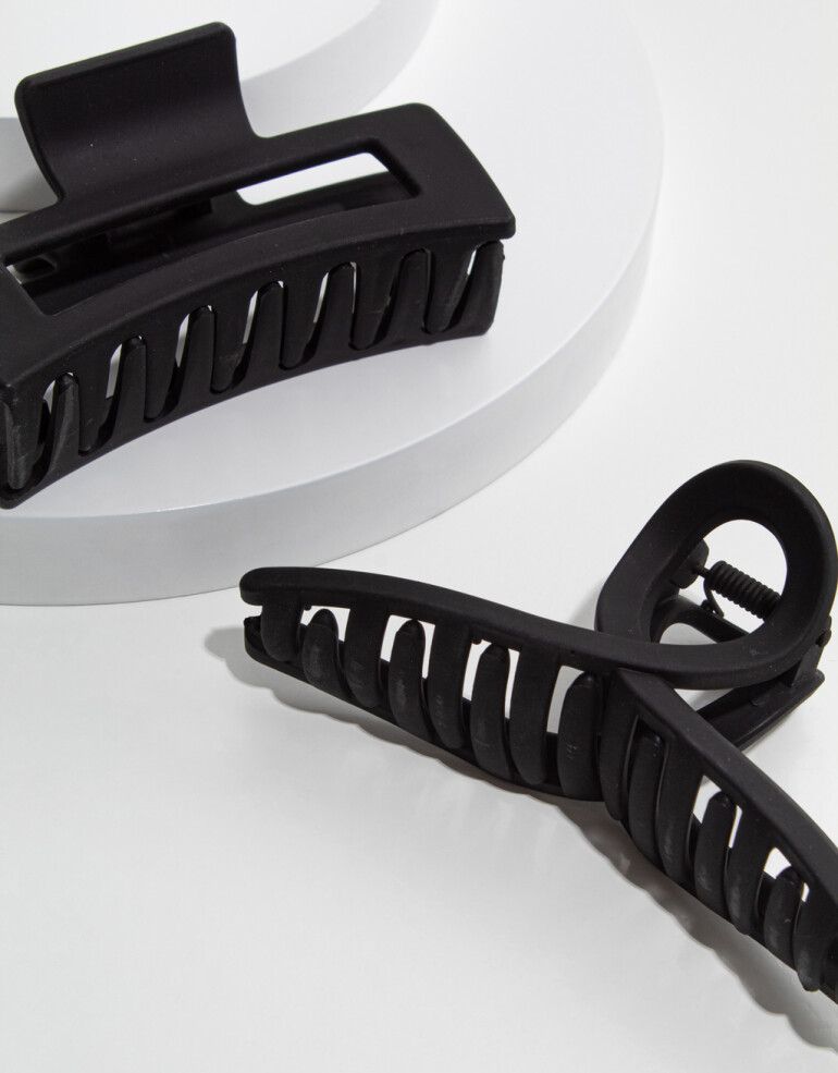 Broches Sets Acrilico Set De Broches Matte - Negro