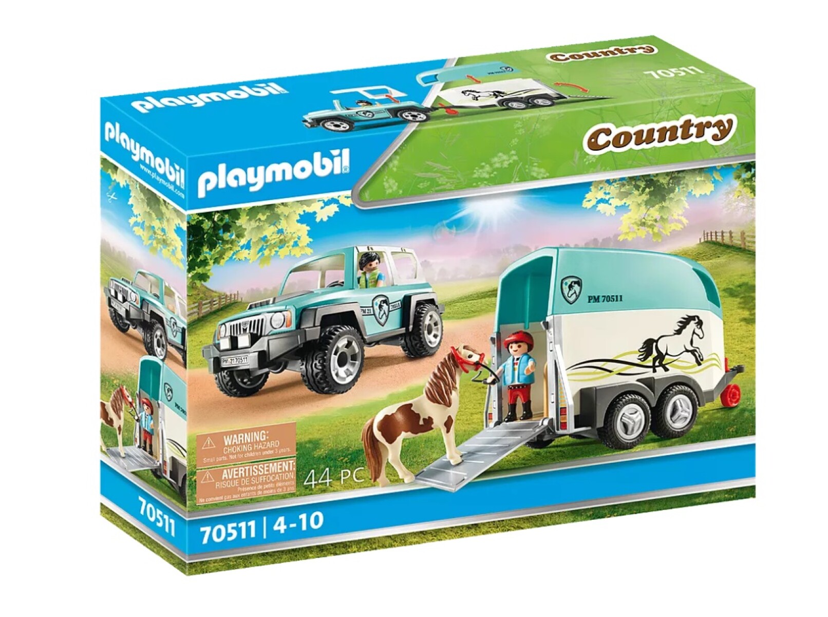 Juego Playmobil Jeep con Remolque para Poni - 001 