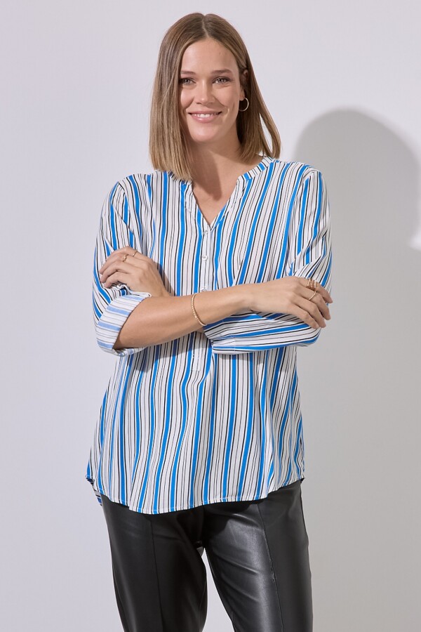 Blusa Stripes BLANCO/MULTI