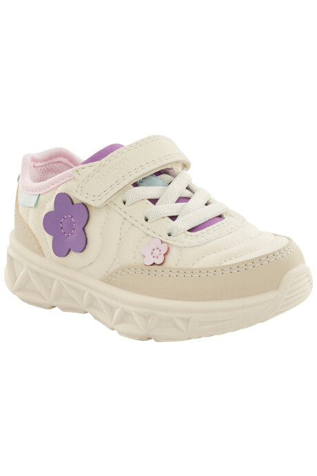Championes con velcro, diseño floral Sin color