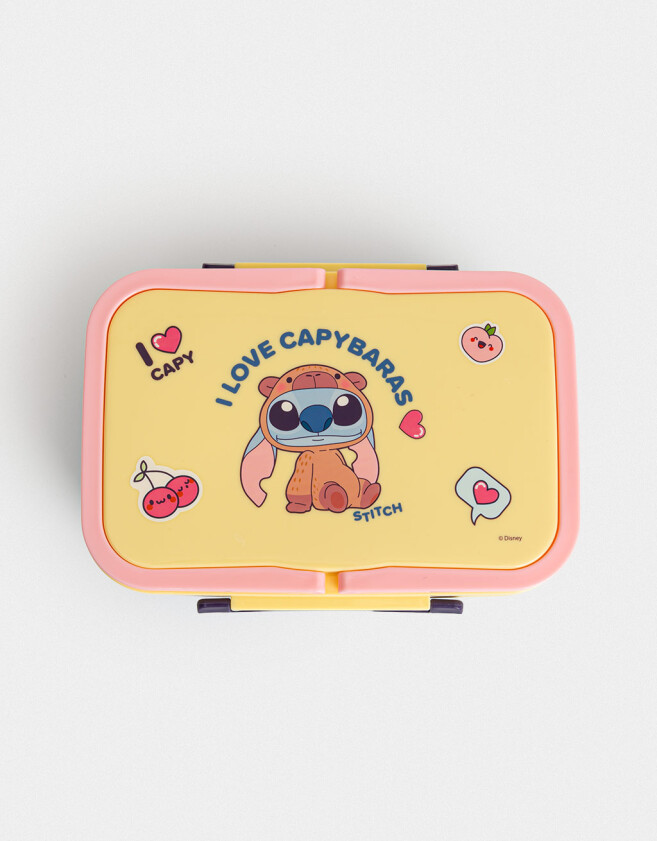Artículos cocina Lunchera Plástica "stitch Capybara" - Combinacion Bicolor