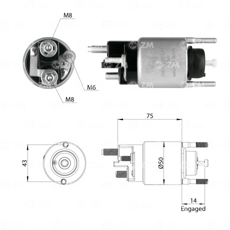 AUTOMATICO DE ARRANQUE FORD S/DENSO 12V 150 ZM AUTOMATICO DE ARRANQUE FORD S/DENSO 12V 150 ZM