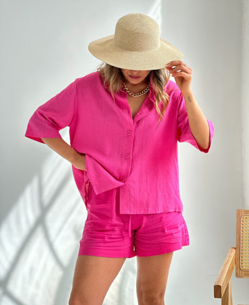 Camisa Val fucsia