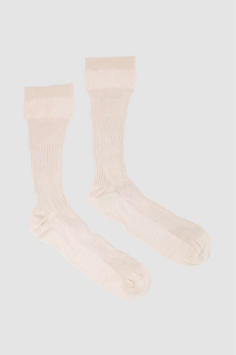 Medias compresion controlada algodon hombre - Beige 