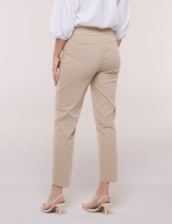 Pantalón Slim Pull On BEIGE