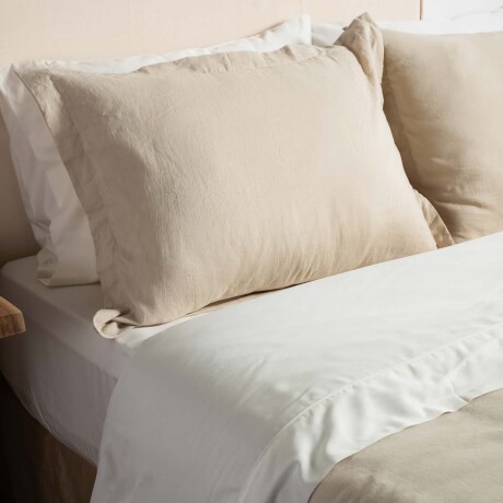 FUNDA NÓRDICA QUEEN LINO-Y-ALGODON NATURAL-BEIGE LINEN COTTON ARENA