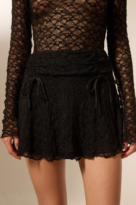 Falda Aclina Negro