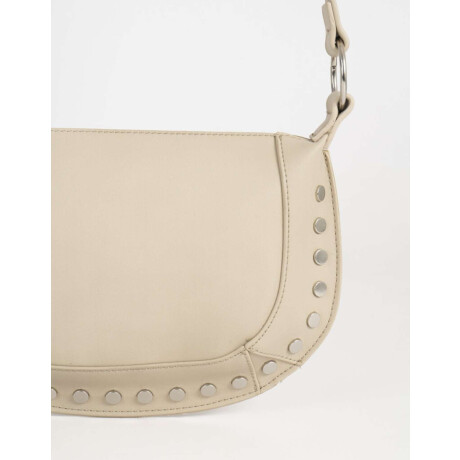 Bandolera Tachas Con Charm Marron Camel