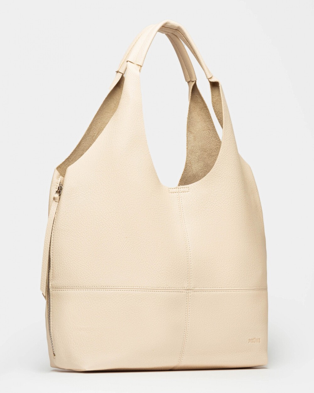 Shopper Amalfi en efecto cuero graneado Natural