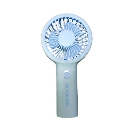 Ventilador mini con soporte celeste