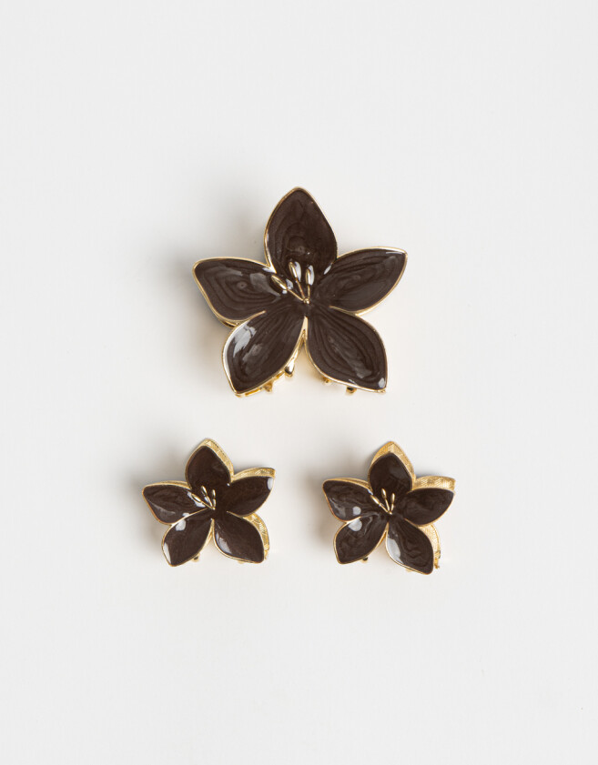 Broches Sets Con flores Set De Broches - Combinacion Bicolor