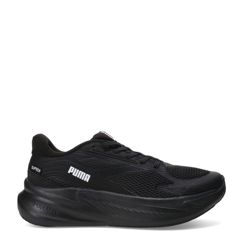 Championes de Hombre Puma Max Stride Lite Ls Sliptech Negro - Blanco
