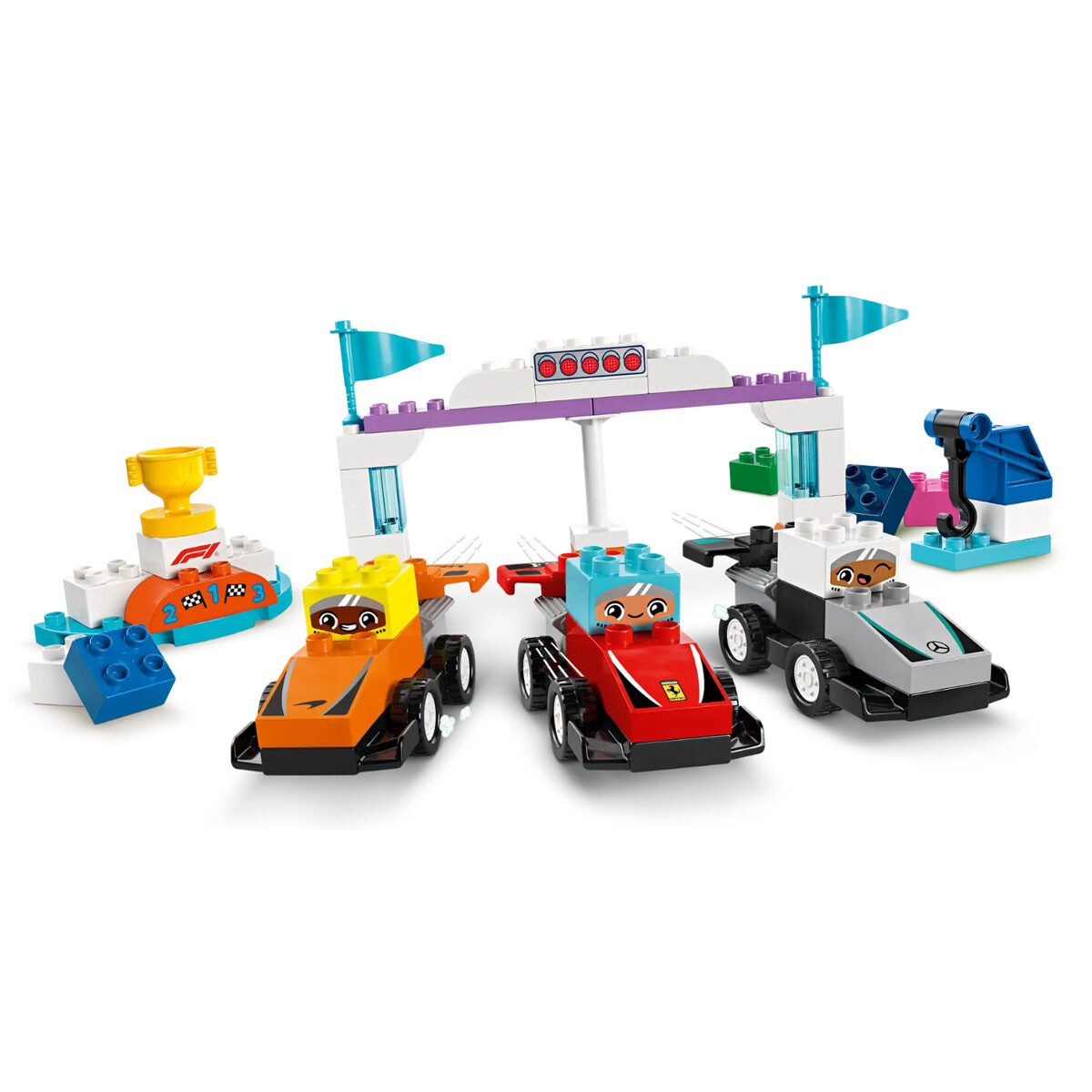 Coches de Carreras y Pilotos del Equipo de F1 Duplo Lego 