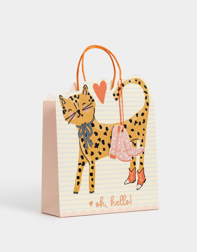 Accesorios Regalos Animalito Bolsa De Regalo Mediana "oh, Hello!" - Combinacion Multicolor