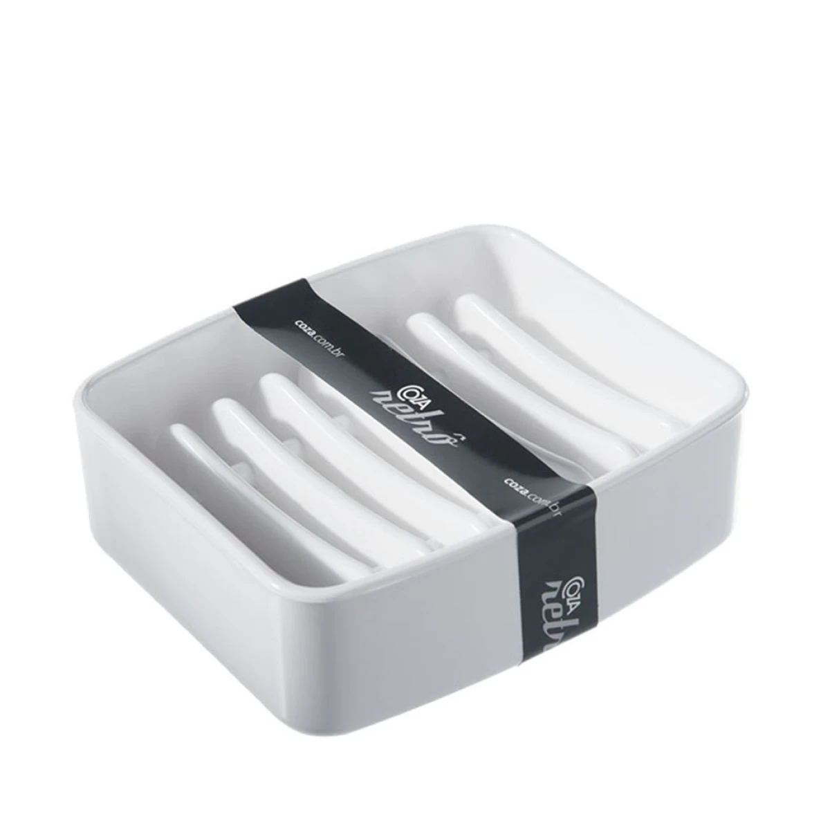 JABONERA PLASTICO SPLASH 9x8x3CM BLANCO COZA 