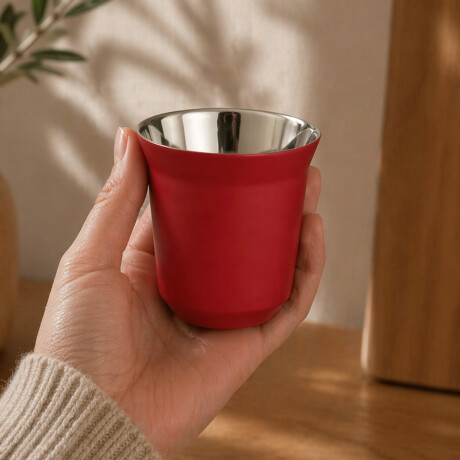 Taza pocillo de acero doble pared - 160ml Rojo